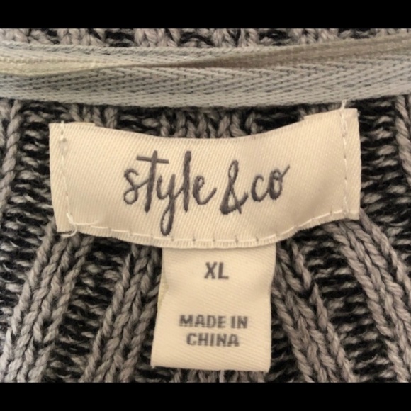 NWT Style & co Ribbed sweater bell sleeve XL - Picture 2 of 4